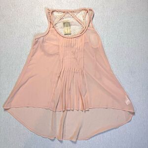 New, Buckle Boho Tank Top Doe And Rae Boho Braided Strap Lace Tank Pink Sz S